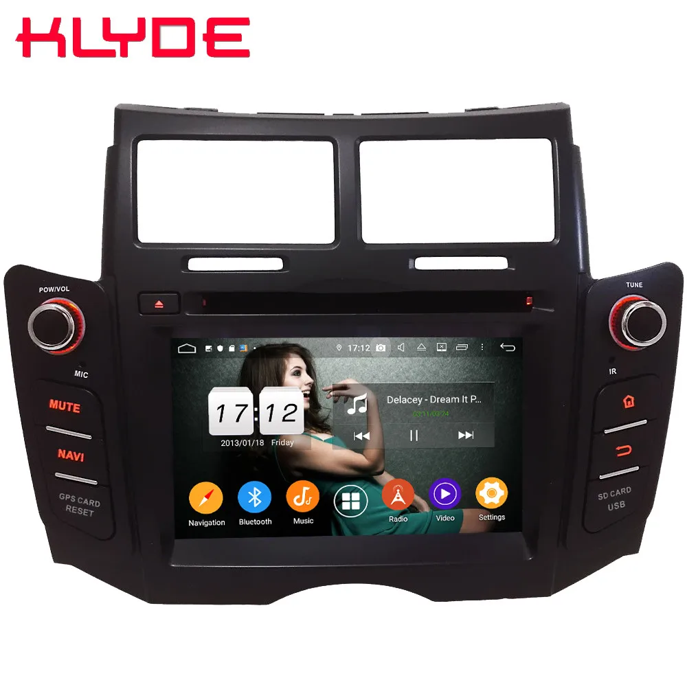 Klyde 4G wifi Android 9 Восьмиядерный 4 Гб ОЗУ 64 Гб ПЗУ BT DSP автомобильный DVD мультимедийный плеер радио gps ГЛОНАСС для Toyota Yaris 2005-2013