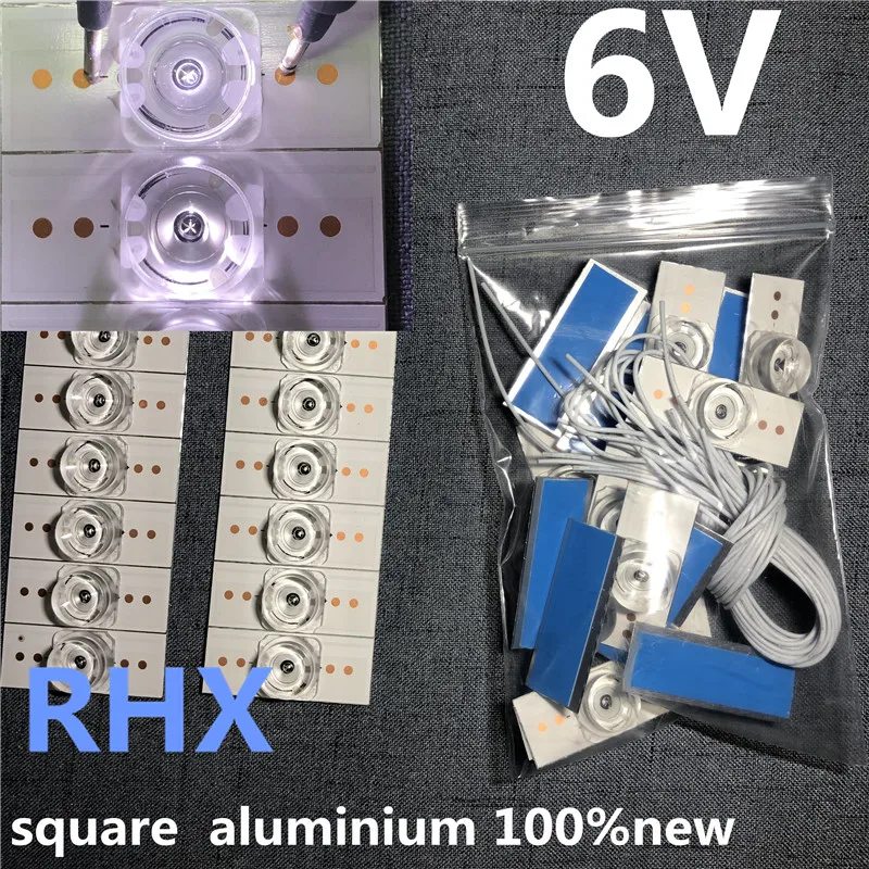 lente quadrada de alumínio para 3v e