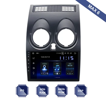 

Android 10 2 Din GPS Multimedia for Nissan Qashqai 2008 - 2013 J10 Car Radio PX6 DSP IPS HDMI 4Gb+64Gb RDS WIFI BT USB Free Map