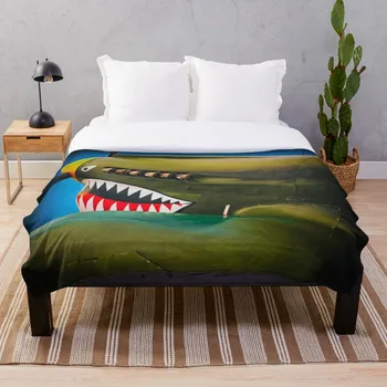 

P 40 Warhawk Throw Blanket Soft Sherpa Blanket Bed Sheet Single Knee Blanket Office Nap Blanket