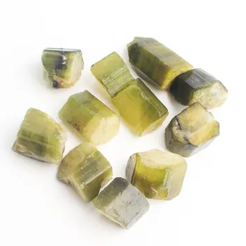 

Natural Rare Green Tourmaline Quartz Crystal Raw Gemstone Mineral Specimen Irregular Rough Reiki Healing Stones Collection Decor