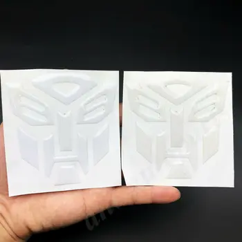 

2pcs White Transformers Autobot Deception Car Door Badge Emblem Decal Sticker