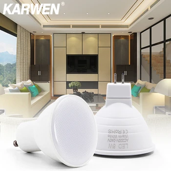 KARWEN-bombilla LED GU10 MR16, foco LED de 220V, 3W, 6W, luz de techo, bombilla LED descendente