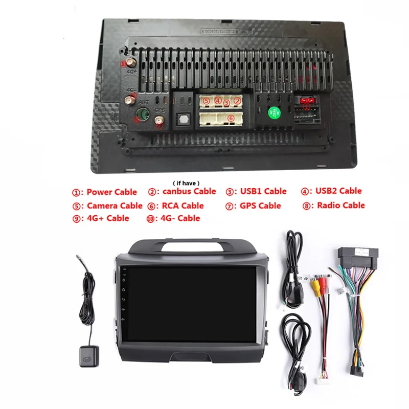 Sale 9" Android Car DVD Multimedia Player GPS For KIA Sportage R 2011 2012 2013-2015 audio car radio stereo navigator bluetooth wifi 21