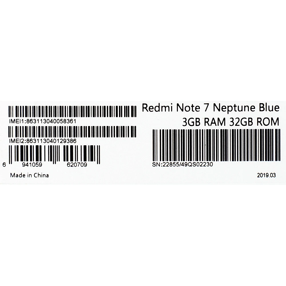Смартфон XIAOMI Redmi Note 7 32 Gb, синий