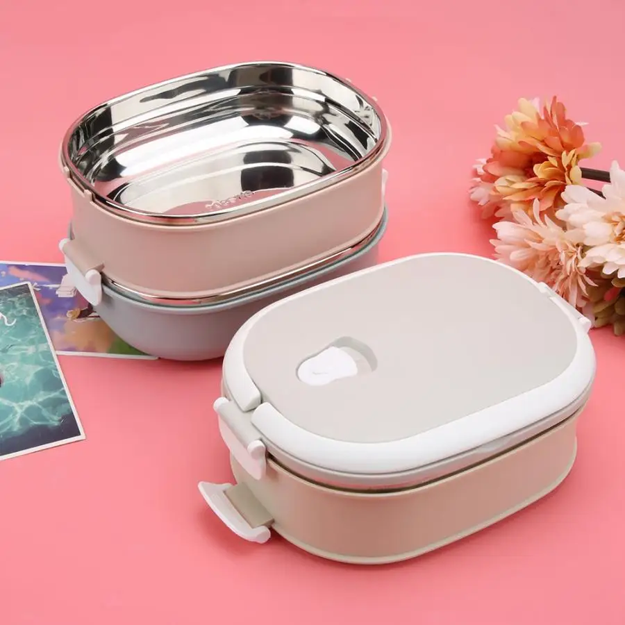 Bento Box из нержавеющей стали трехслойный портативный термоизоляционный Ланч-бокс для сохранения пищи на открытом воздухе офисная коробка свежести