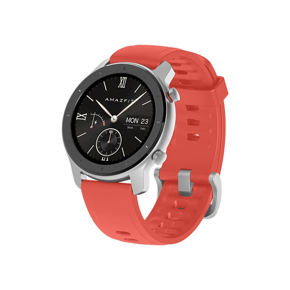 Huami, AMAZFIT GTR, 42 мм, Смарт-часы, 5 АТМ, водонепроницаемые часы, 1,2 дюймов, AMOLED, gps+ ГЛОНАСС, мужские Смарт-часы, 12 дней, срок службы батареи