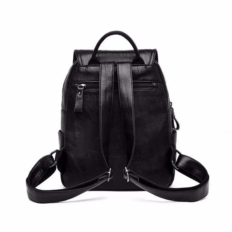 Женские кожаные рюкзаки для девочек, Sac A Dos Femme, школьные сумки для девочек, Дамский рюкзак большой емкости, повседневный женский рюкзак