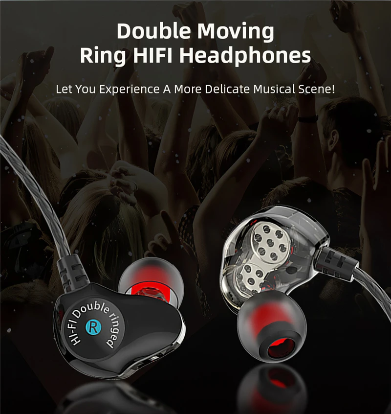 UBeamer D6, проводные наушники, 4 ядра, Hi-Fi, стерео, для мобильных телефонов, гарнитуры, басы, спортивные наушники, 3,5 мм, музыкальные наушники, микрофон