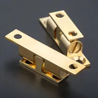 1Pc ทองแดง Dual Ball Touch จับตู้ลิ้นชักตู้ประตูคลิปล็อคฮาร์ดแวร์42มม.ทองเหลืองฮาร์ดแวร์อุปกรณ์เสริม 3