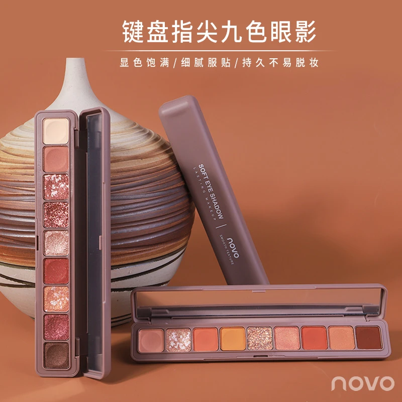 NOVO New Beauty 10 оттенков влагостойкие мерцающие матовые тени для век Палитра Тени