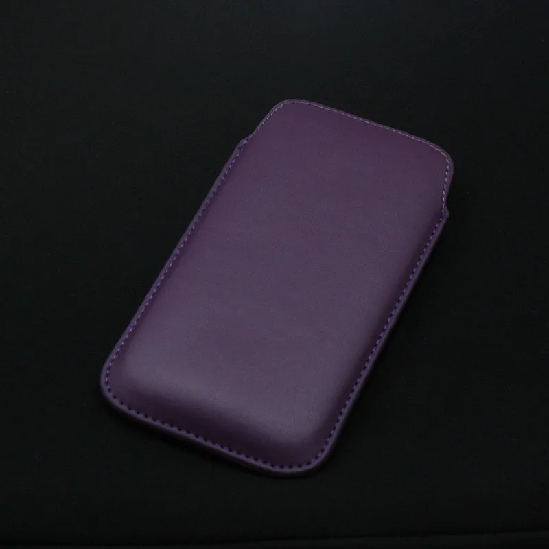 Leather Pull & Push Tab Phone Case Pouch - 6.1 Inch Cover