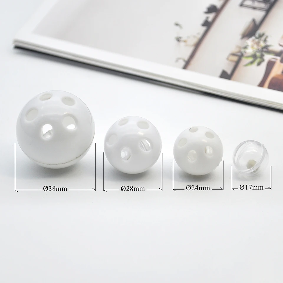NUOBESTY 100 Pièces Boule Ronde D'anneau Inserts De Couineur De Bruit