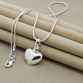 Silver Vintage Heart Necklace