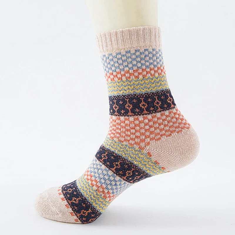 Новые мужские зимние толстые шерстяные носки в стиле ретро, теплые шерстяные носки, 1 пара