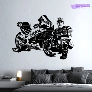 

Moto GP Motorcycle Racing Sticker Vehicle Decal Marc Marquez Posters Vinyl Wall Pegatina Decor Mural