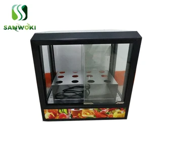 

Commercial food insulation cabinet glass display pizza counter display Kono pizza cone display warmer showcase 110v220v