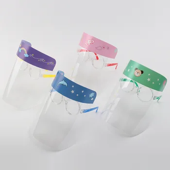 

HOT! Cartoon Children Kindergarten Students Outdoor Anti-spray Anti-dust Transparent Glasses Kids Protective Face Shield Cover