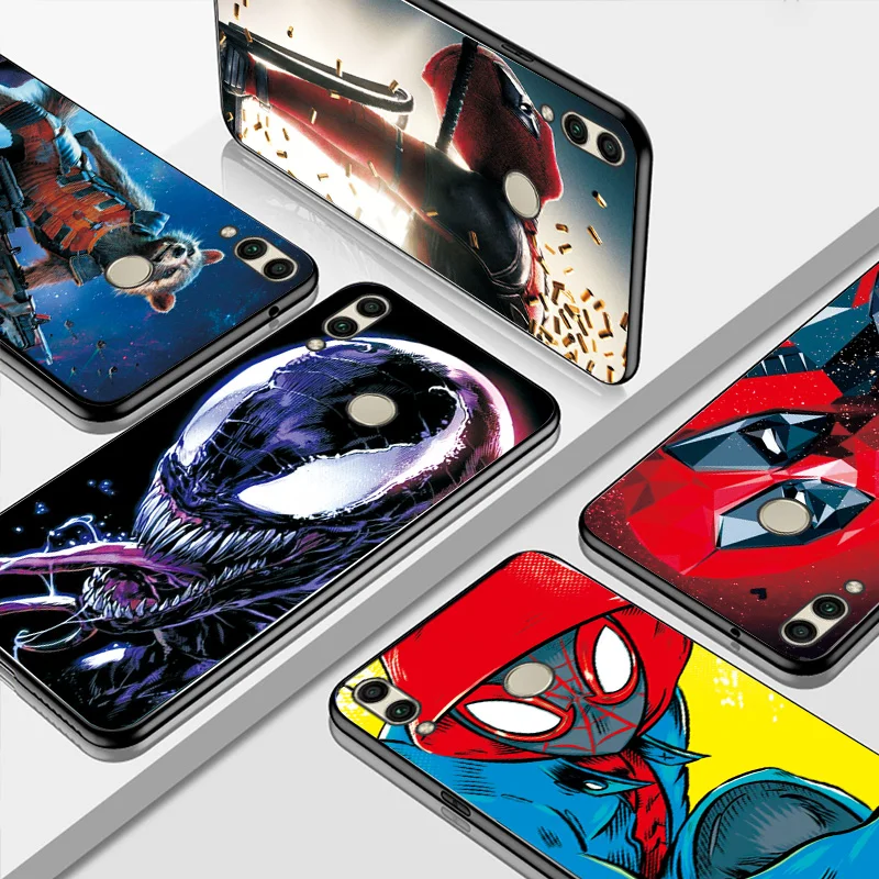 Чехол для huawei P Smart, чехол для телефона Joker Venom, чехол для huawei P Smart, чехол P Smart Z Plus, Черная задняя крышка из ТПУ с мультипликационным принтом