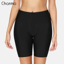 Charmo женские бикини, однотонные купальники, шорты, женские тонкие плавки с высокой талией