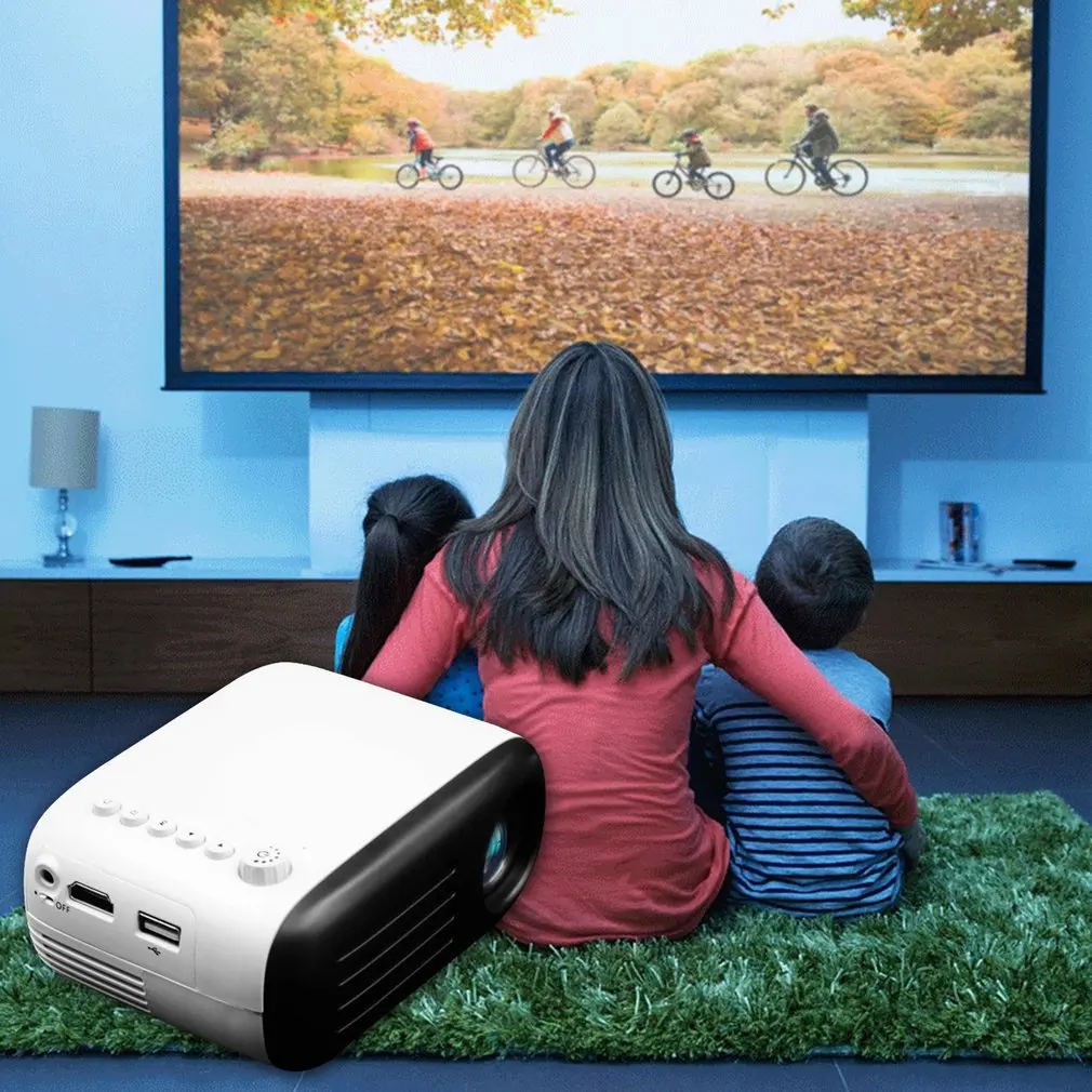 Мини YG200 светодиодный проектор с высоким разрешением ультра портативный Hd 1080p Usb проектор медиаплеер домашний кинотеатр проектор домашнего использования