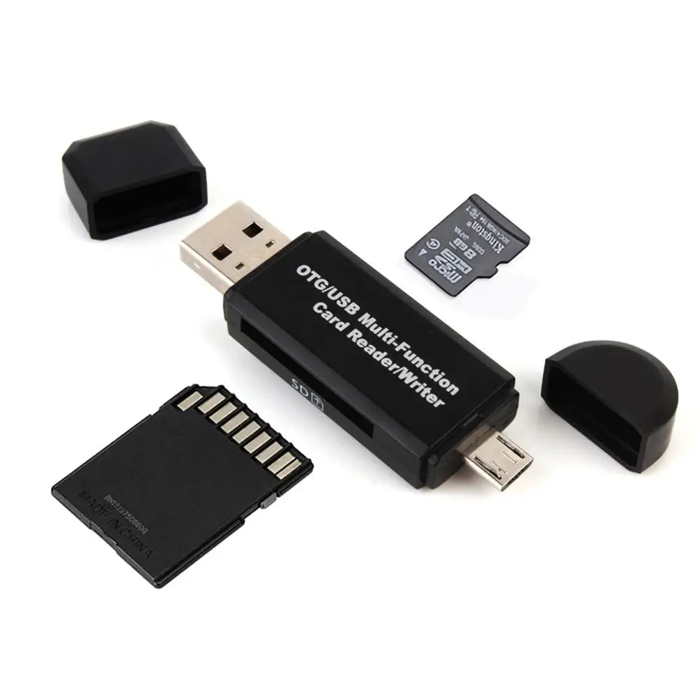 Новое поступление Micro USB OTG к USB 2,0 адаптер SD Micro SD кард-ридер со стандартным USB мужской и Micro USB Мужской Разъем