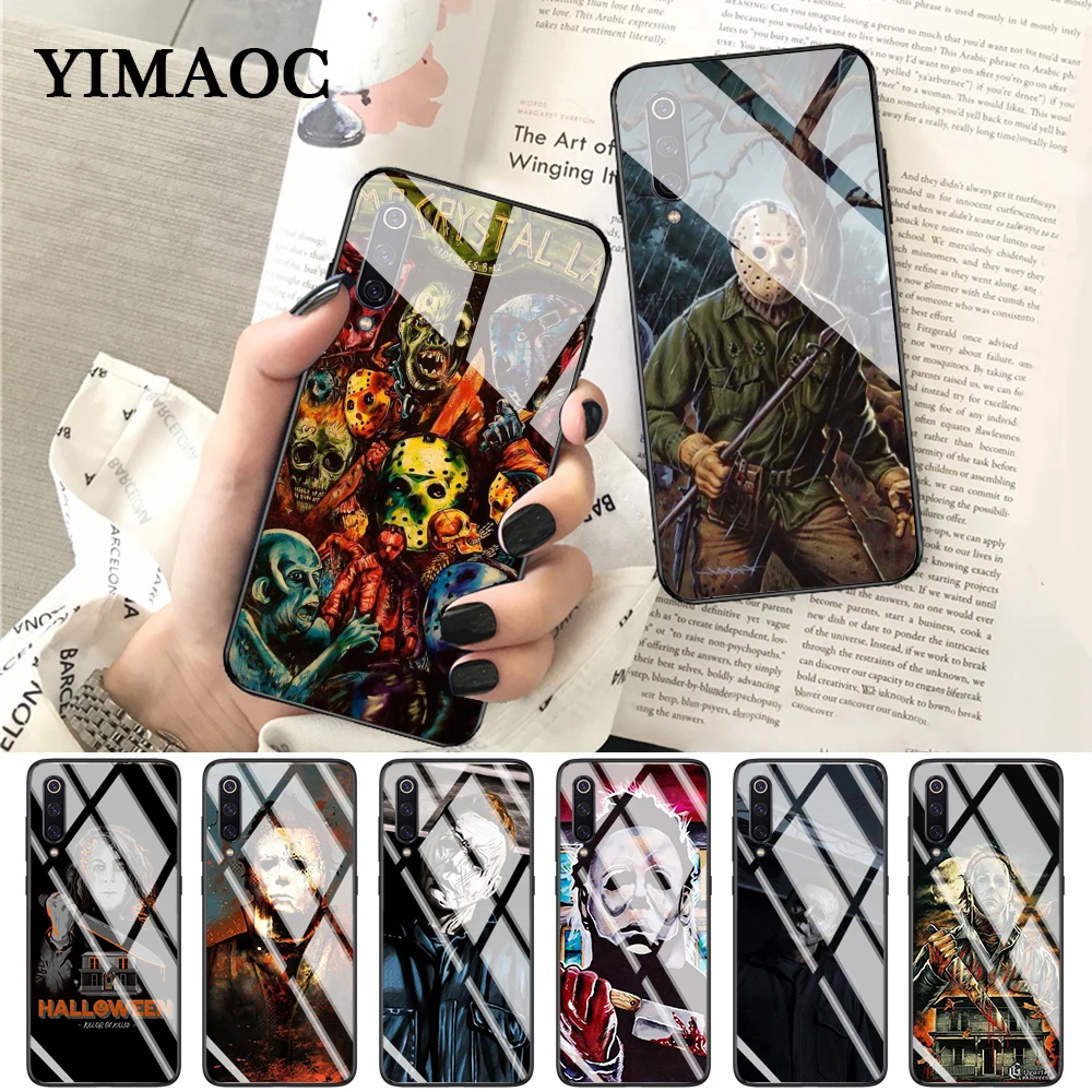 YIMAOC проклятие Майкл Майерс из фильма ужасов Стекло чехол для Xiaomi Redmi 4x 6A