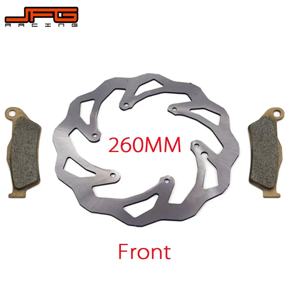 Motorcycle 220MM 260MM Front Rear Brake Discs Rotors Brake Pads KTM EXC SX SXF XC XCF XCW XCFW 125 150 250 300 350 450 530 motorcycle brake discs