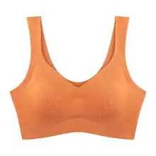 Женский атласный бюстгальтер без косточек, ультратонкое удобное интимное белье, беспроводной бюстгальтер, нижнее белье