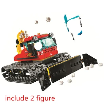 

City Great Vehicles Snow Groomer Building Blocks Kit Classic Model Kids Toys For Children Gift
