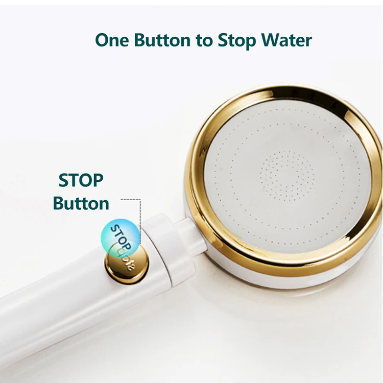 VEHHE 4 Sides Multifunction Freely Rotating Multi-faceted Water Saving High Pressure Shower Head Bathroom Accessory