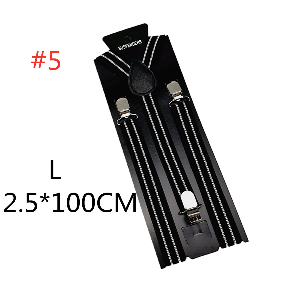 Color 5-100cm Новинка; подтяжки для мужчин, женщин, мальчиков и девочек; цвет красный, белый, Радужный; разноцветные подтяжки в полоску; подтяжки для взрослых и детей; Y-back; подтяжки - Цвет: Color 5-100cm