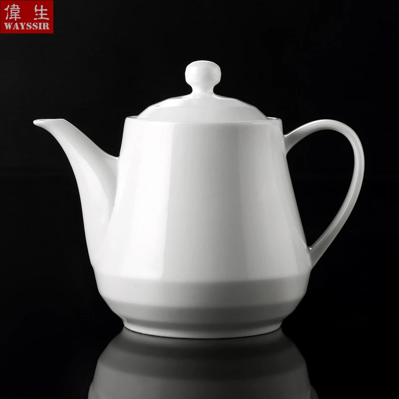 Super White Porcelain Tea Pot, Hotel, Restaurant, Household Ceramic, Phoenix Tail Design, Dinner Party, Coffee Pot, 800ml 1