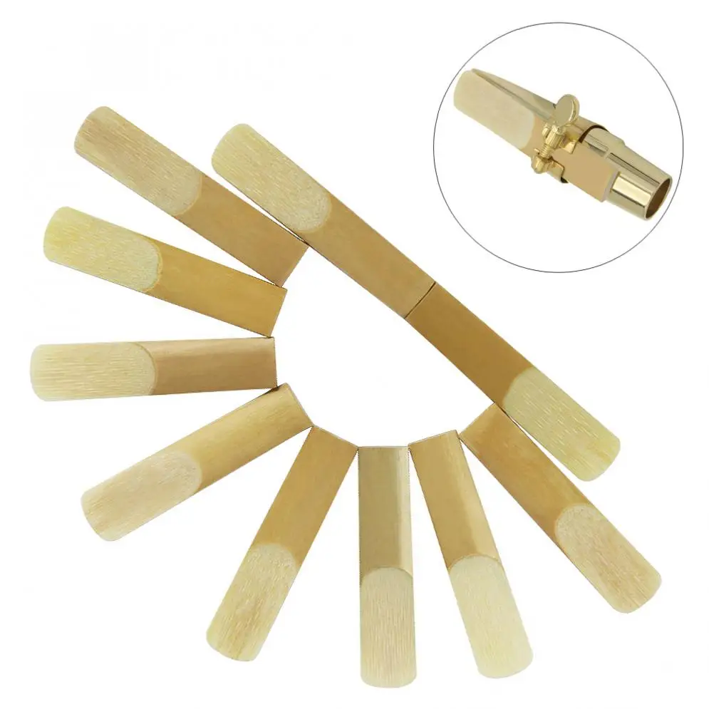

10pcs Soprano Alto Tenor Bb Saxophone Reed Bulrush Reeds Strength 2.5 Saxophone Accessories Parts
