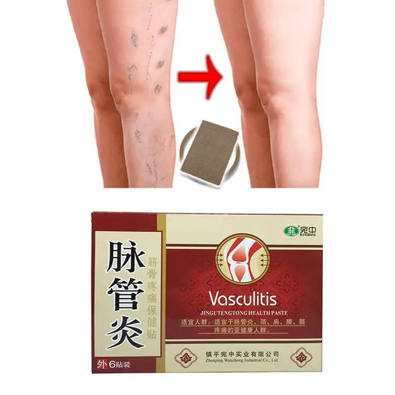 

6Pcs/Bag Varicose Veins Herbal Healing Patches Chinese Medical Herbal Varicose Veins Effective Cure Patch Health Care Tools