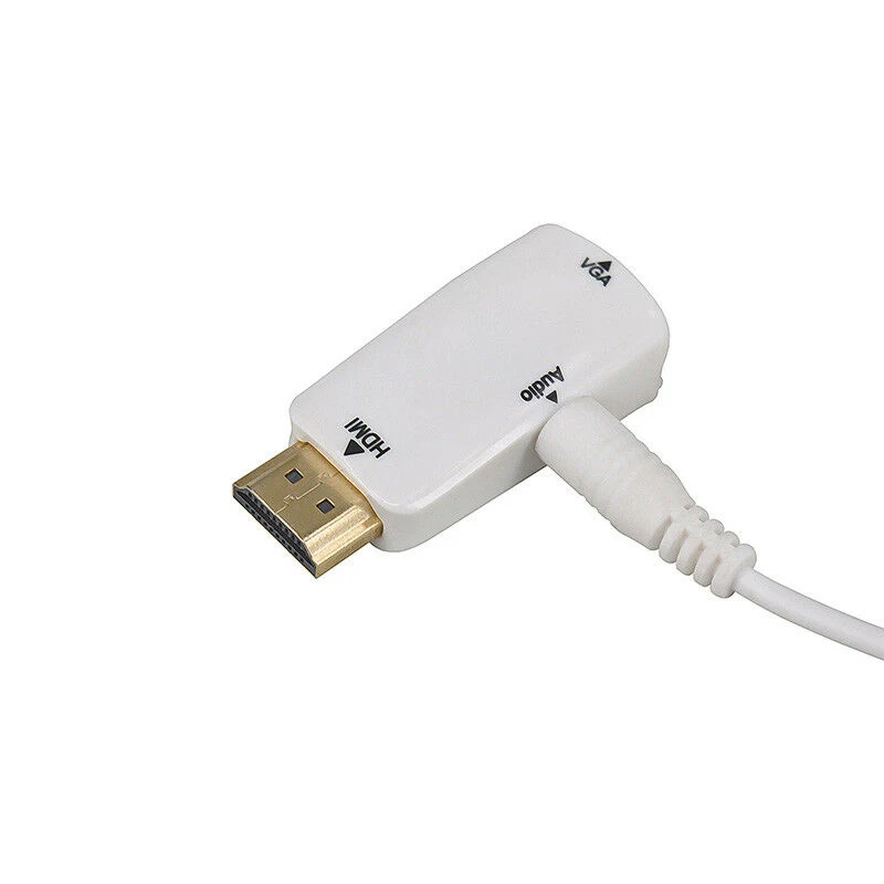 HDMI мужчина к VGA Женский 1080p видео конвертер адаптер 3,5 мм аудио кабель для ПК