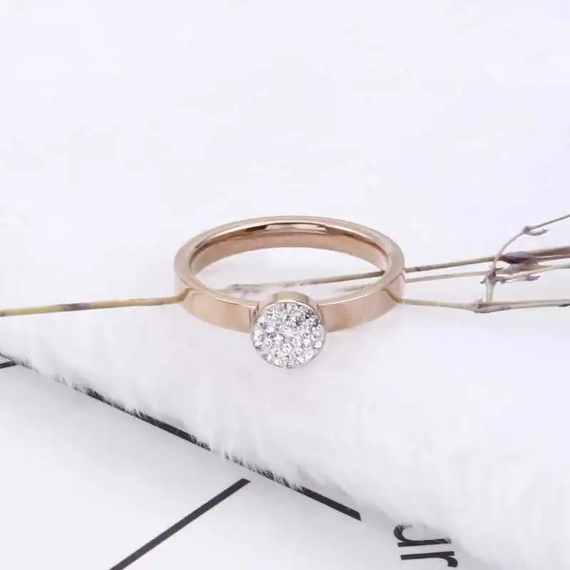 Трендовое кольцо для влюбленных из нержавеющей стали для женщин и мужчин, кольца с кристаллами CZ, роскошные брендовые ювелирные изделия, свадебный подарок
