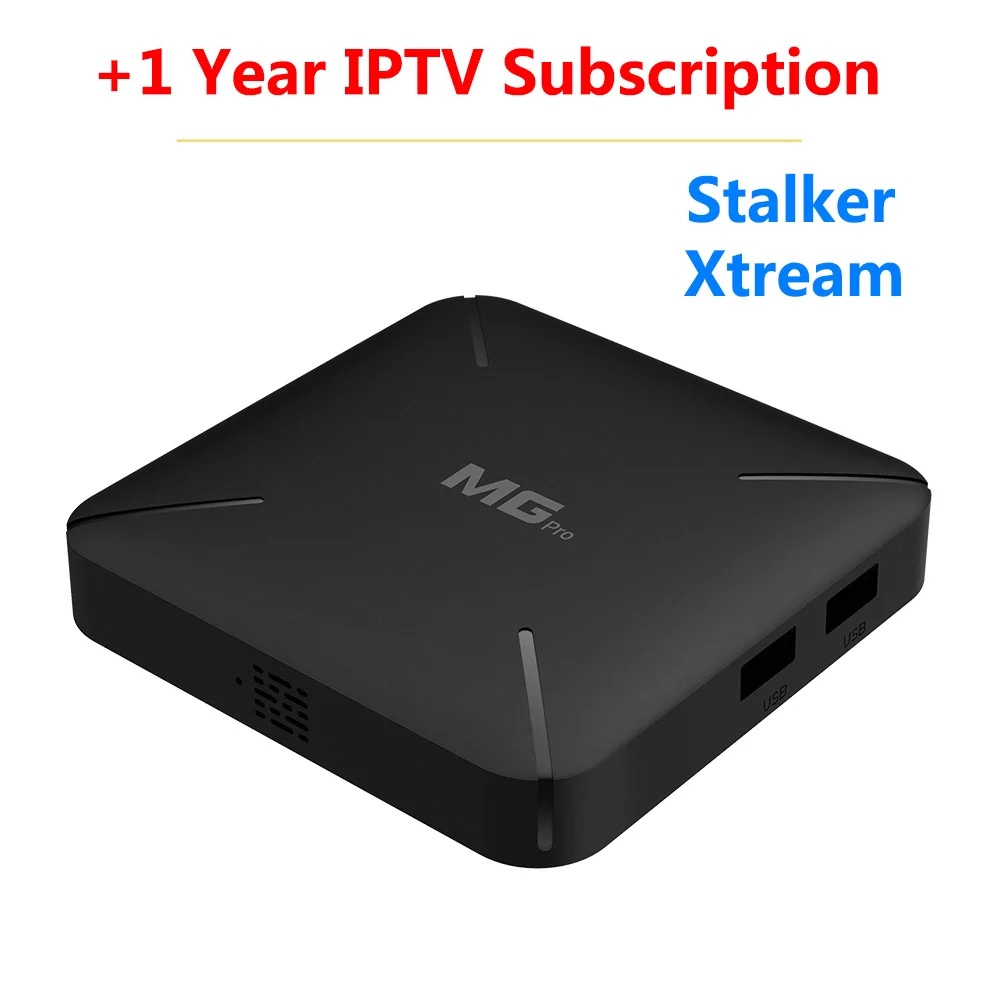 MG PRO Linux Smart tv Box с 1 год IP tv подпиской для Italia Франция испанско-португальский Nederland Польша арабский, английский Канада - Цвет: add 1 year IPTV