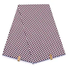 Африканская решетка реальный, настоящий гарантия Sunbelt парафинированная ткань с принтом 6Yards \ Набор воск модный дизайн