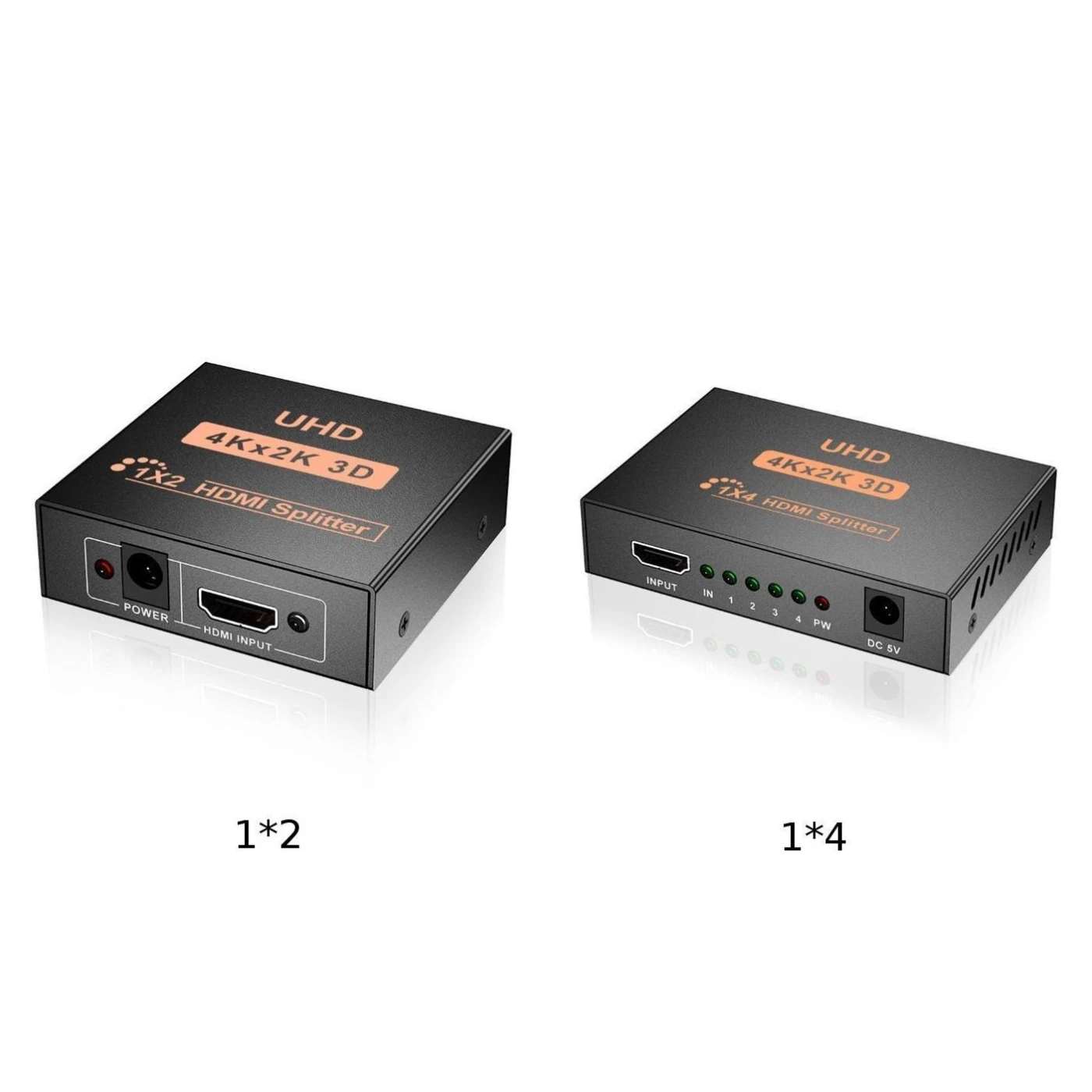 3D 4K* 2K Full HD1080p HDMI сплиттер 1*4/1*2 порт концентратор повторитель усилитель прочный жесткий металлический материал