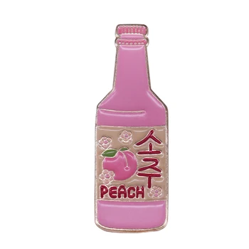 

Peach Soju pin cute nice reminder of Korea culture