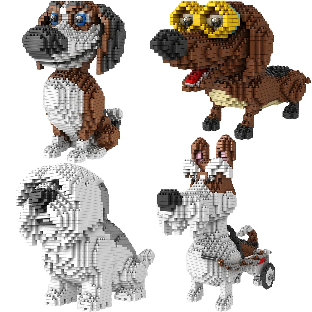 

Building Blocks Dog Model Mini Diamond Particles Blocks Bricks Funny Dog Compatible LegoINGIy Creative DIY Children Toys Block