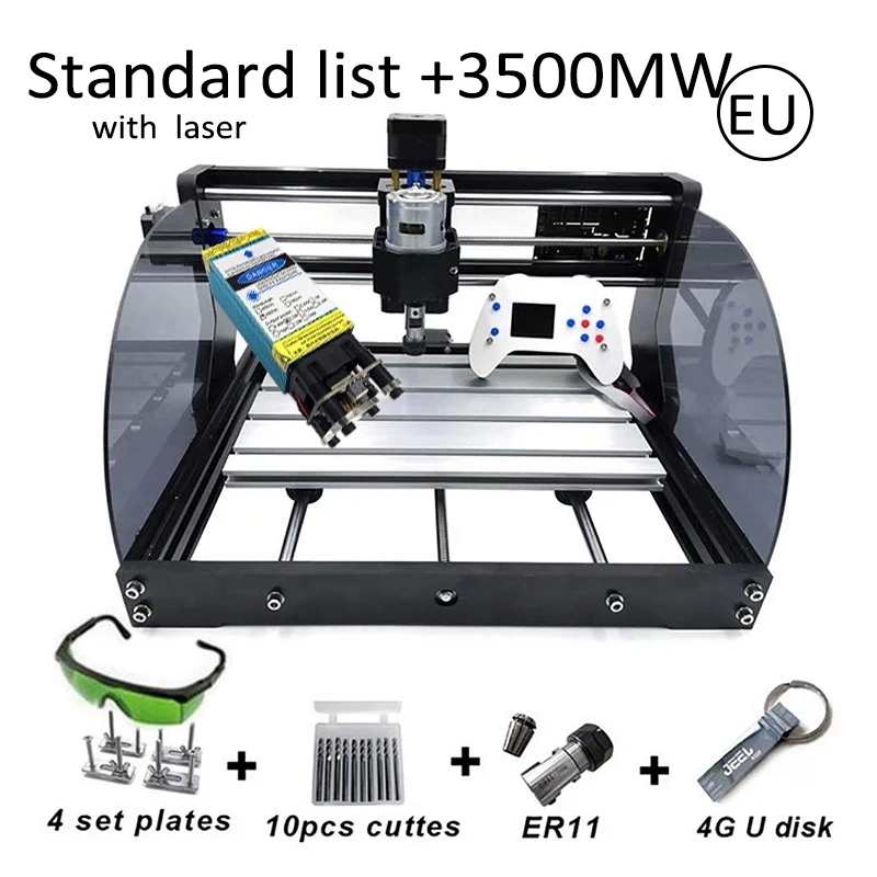 15 Вт CNC3018 Pro Max гравировальный станок с автономным управлением ER11 500 МВт 2500 мвт 5500 МВт головка Фрезерный станок для дерева PCB фрезерный станок для резьбы по дереву