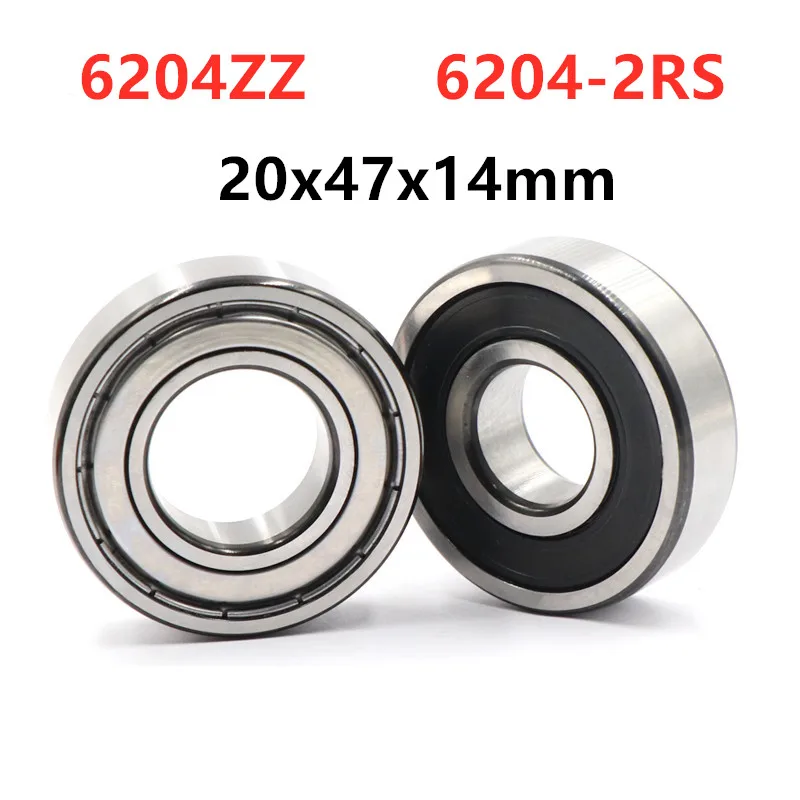 

10 шт., радиальный шарикоподшипник 6204ZZ 6204 2RS, 20*47*14 мм, 6204 -2Z 6204RS, подшипники 20x47x14 мм