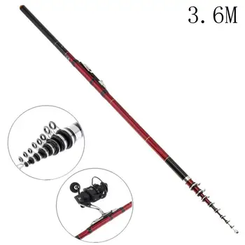 

3.6m Telescopic Rock Carp Fishing Rod 7 Section Carbon Fiber Surf Spinning Poles