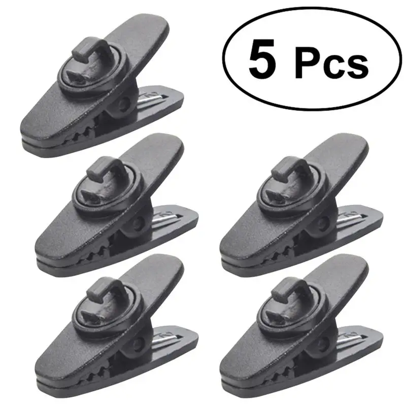 

5pcs Portable Rotating Headphones Spaghetti Headset Clamps Neutral Clip Headset Connector Collar Headphone Cable Clamps