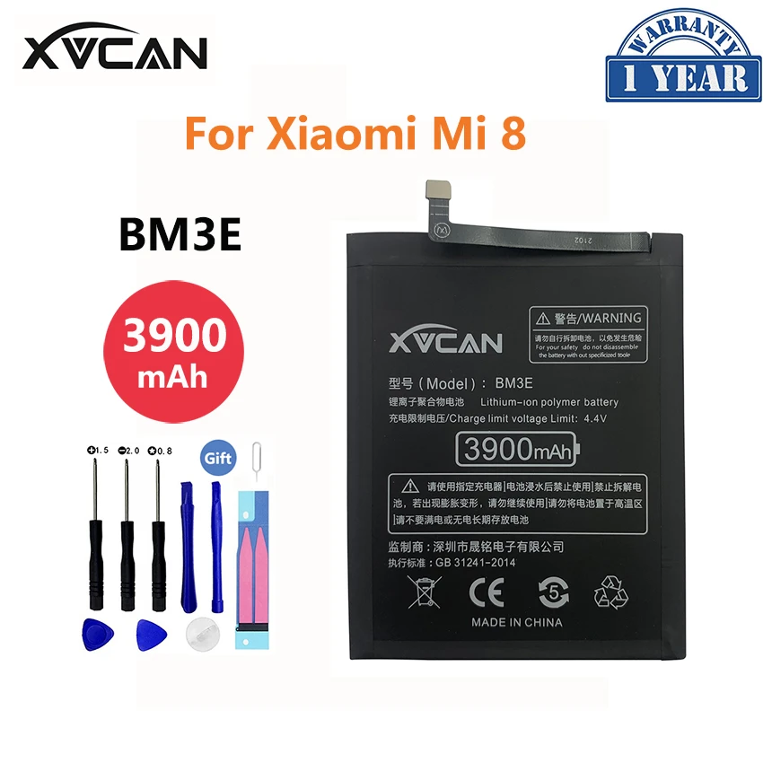 moto mobile battery Original XVCAN Phone Battery BM3E For Xiaomi Xiaomi8 Mi 8 Mi8 M8 Real 3900mAh High Capacity Replacement Batteria nokia 6300 battery