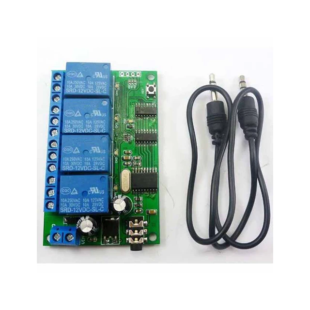 

A15-- AD22B04 New 4 Channel DTMF Audio Decoder Relay Control Commands Can Modify Remote Module