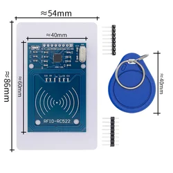 RFID Module Kit with 13.56 MHz Frequency & Tags, SPI Read/Write Capabilities (RC522 Module)