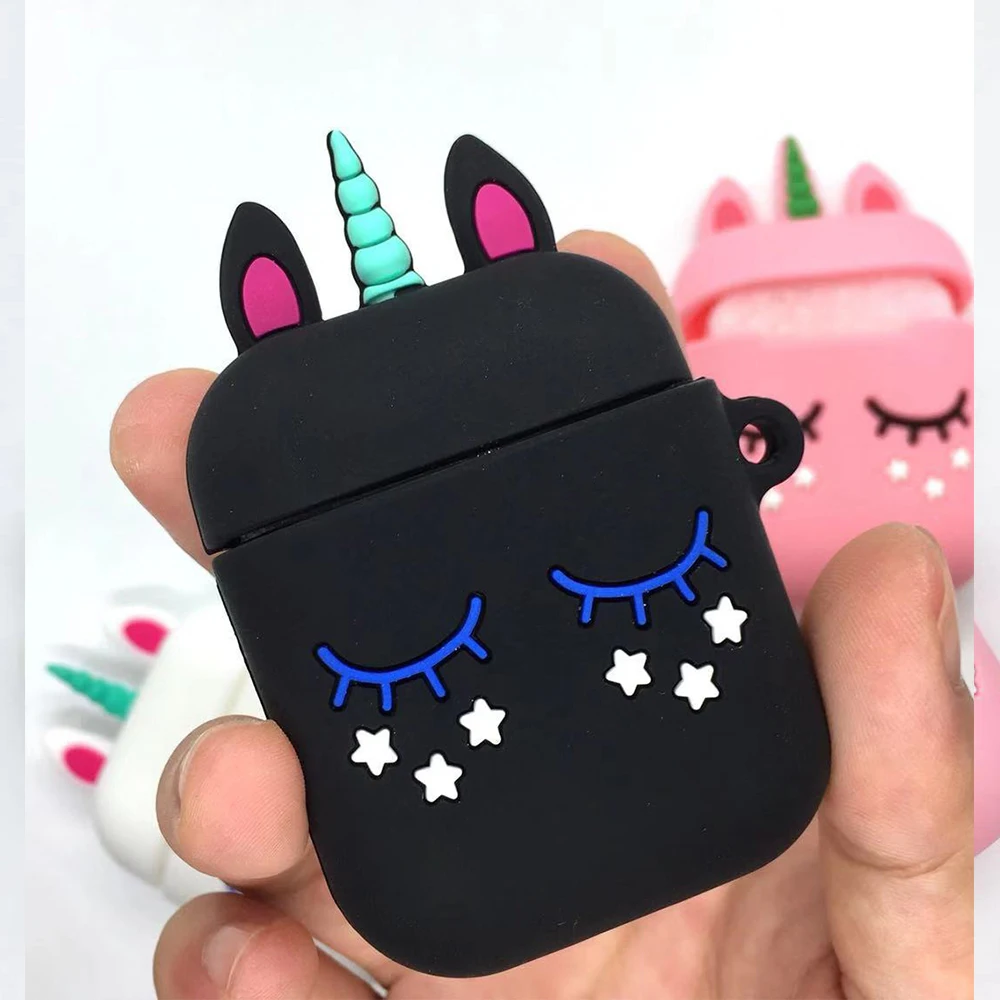 Чехол для airpods 2 airpods с милым рисунком и кольцом для ключей, аксессуары, защитный силиконовый чехол для air pods, беспроводная Крышка для наушников